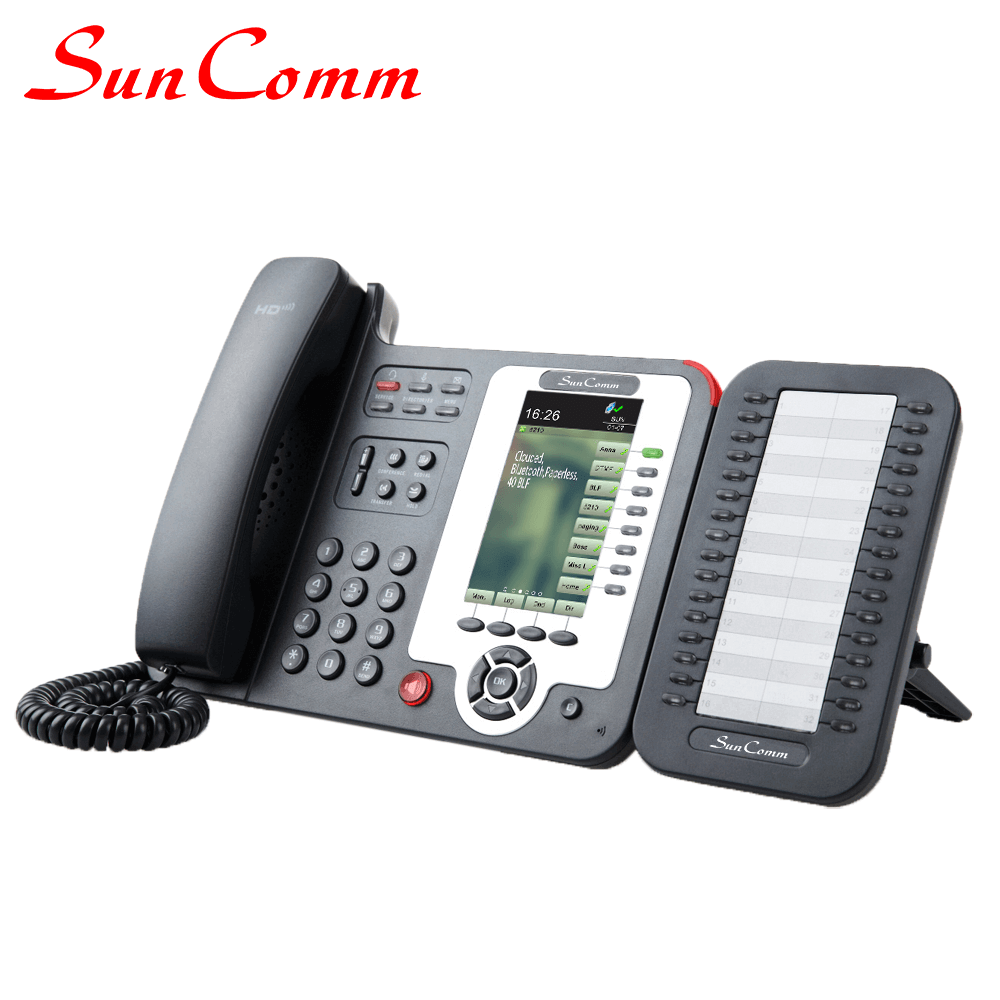 Telefone VoIP SunComm SC-2062-HPE com 8 linhas SIP POE para telefones VoIP empresariais para empresas